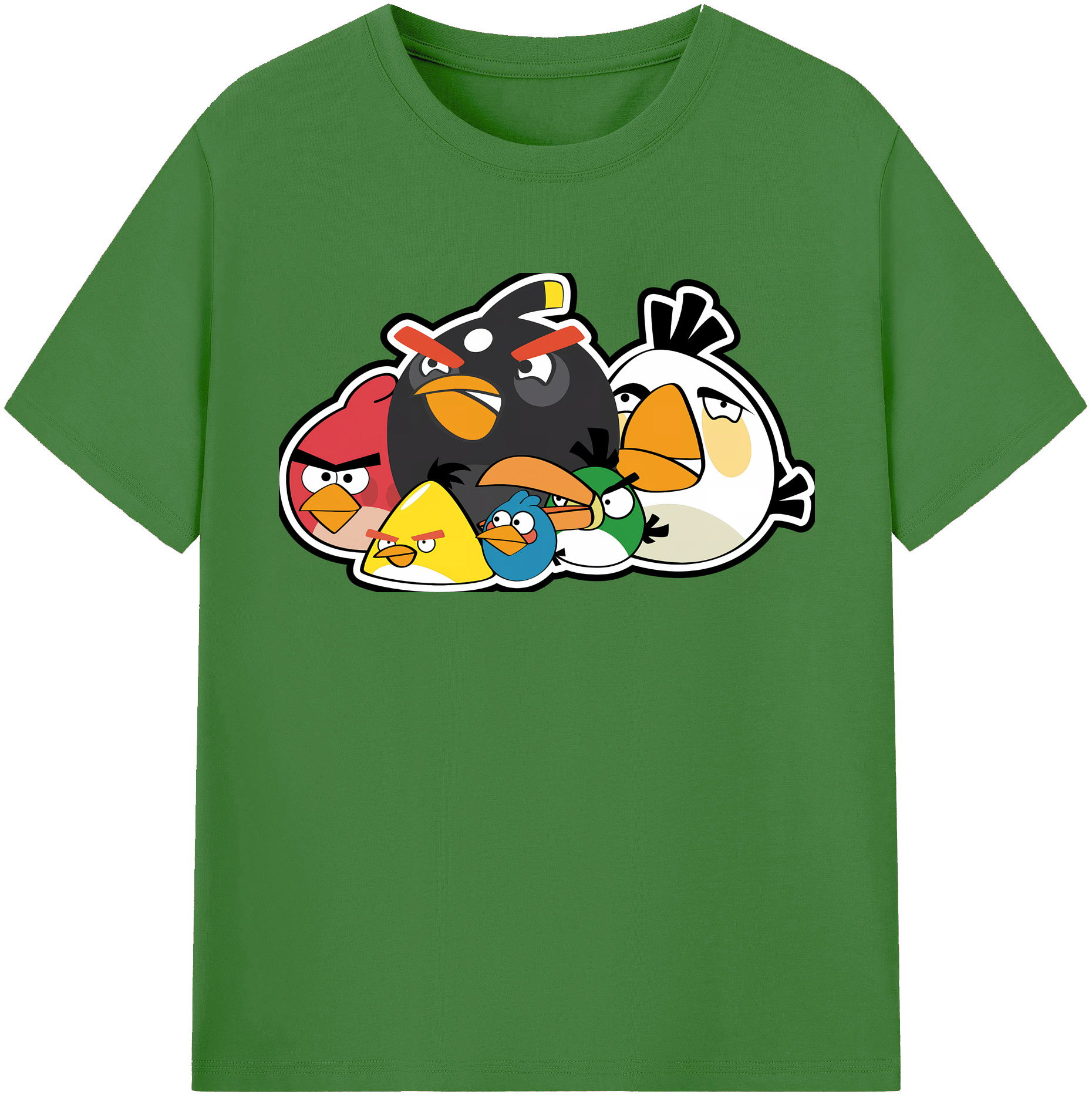 （画像用） Angry Birds アングリーバード レディースカジュアルプリントTシャツ（綿100％）